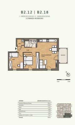 Humperdinckpark: 3-Zimmerwohnung -2. Obergeschoss-