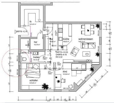 2,5-/3-Raum-EG-Wohnung mit gehobener Innenausstattung in Wallau