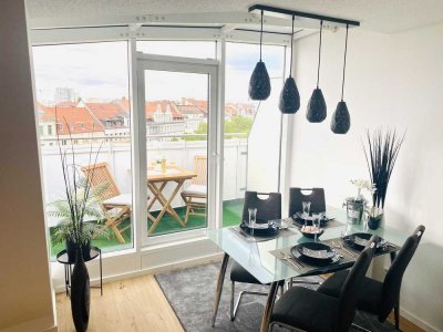 Über den Dächern von Leipzig. Frisch sanierte & lichtdurchflutete 2-Zi-Wohnung mit Balkon & TG