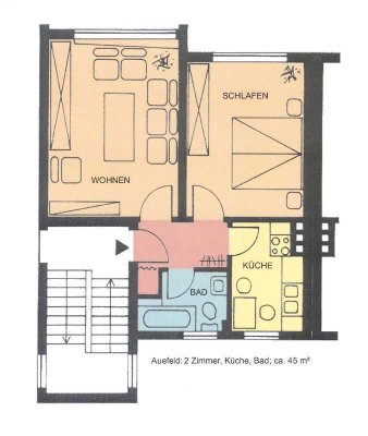 So fühlt sich Zuhause an - Liebevoll geschnittene 2-Zimmer Wohnung
