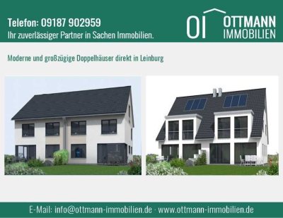 NEUBAU von modernen Doppelhäusern mit traumhaftem Blick über Leinburg