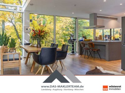 Exklusives Architektenhaus im Grünen - moderne Eleganz trifft auf Komfort und Natur im Einklang.