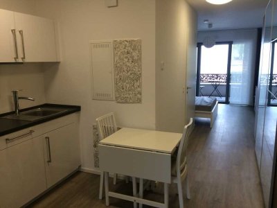 Moderne 1-Raum-Wohnung mit gehobener Innenausstattung mit Einbauküche in Aachen