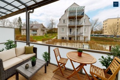 Provisionsfrei / Keine Grunderwerbsteuer!: Feldkirchen - 3-Zimmer-Wohnung im Grünen mit großem Balkon