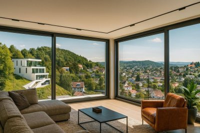 Exklusive Neubau-Villa am Moserwaldweg – Luxusresidenz im Edelrohbau mit 514 m² Wohnfläche und traumhaftem Stadtblick