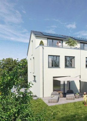 *Ideal für Familien!*
 Schicke DHH`s auf großem Grundstück mit Gartenparadies! 
-Projektiert-
