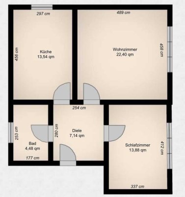 Kürzlich sanierte stilvolle 2-Zimmer-Wohnung nahe Aßling