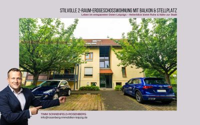 Charmante 2-Raumwohnung im EG mit Balkon & Stellplatz in grüner Lage in Leipzig / Heiterblick