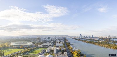 HÖCHSTES WOHNHAUS ÖSTERREICHS - 32. STOCK - BLICK ÜBER WIEN IN 110 M HÖHE - NÄHE ERNST-HAPPEL-STADION - IM HERZEN DES 2. WIENER GEMEINDEBEZIRKS - U2 DONAU MARINA