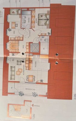 Attika-Wohnung mit Balkon in Mannheim-Wallstadt