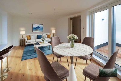 Exklusives 2-Zimmer Penthouse in einer stilvollen Neubau Mehrfamilienvilla mit traumhafter Terrasse