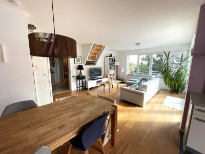 Stilvolle, moderne Maisonettewohnung mit Balkon und weitem Ausblick im exklusiven Briller Viertel