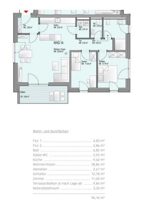 3-Zimmer Wohnung Flensburg-Tarup