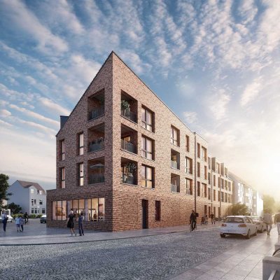 Große Terrasse mit 1-Zimmer-Wohnung im Neubau