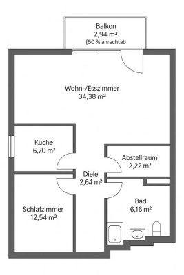 Erstbezug nach Sanierung: ansprechende 2,5-Zimmer-Wohnung mit Balkon in Bühl