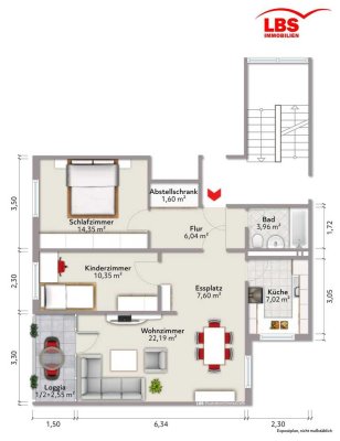 Gepflegte Eigentumswohnung mit Süd-West Balkon