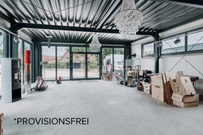 Gewerbeimmobilie mit Stil – Bungalow mit lichtdurchflutetem Glasanbau
