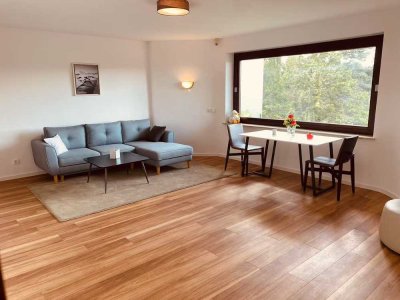 Helle Ruhige Möblierte zwei Zimmer Wohnung Bergblick Nähe Frankfurt