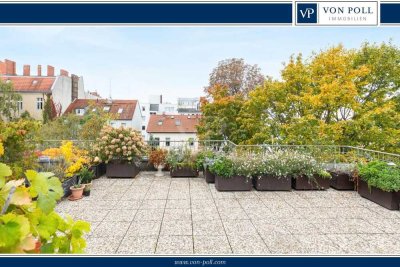 Lichtdurchflutetes Wohngefühl mit Südloggia und 90 m² Dachterrasse