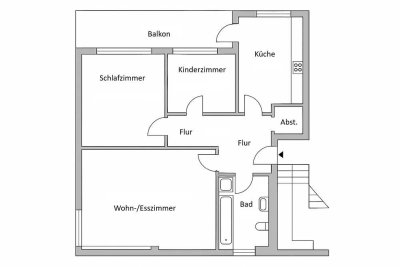 Helle 3-Zimmer-Wohnung im 1. OG in Nottuln-Appelhülsen