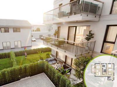 Neubau 3-Zimmer-Wohnung mit XL-Balkon I Aufzug I provisionsfrei