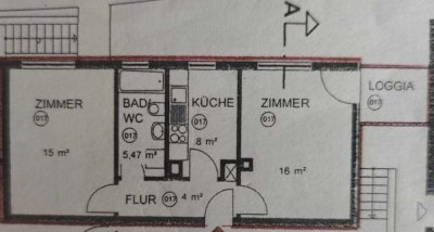 frisch renovierte 2-Zimmer-Wohnung zur Miete