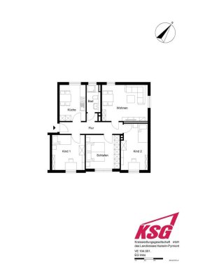 *In ruhiger Seitenstraße gelegene 4-Zimmerwohnung in Groß Berkel*