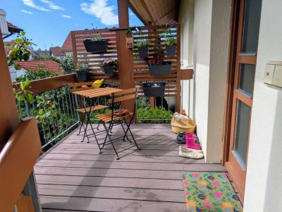 4 Zimmer Maisonette Wohnung mit überdachter Terrasse und eigenem Gartenanteil