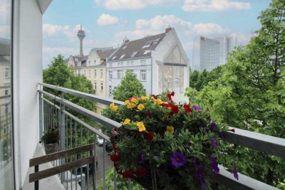 Zentral und bezugsfrei: Möbliertes 1 Zimmerappartement in Unterbilk
