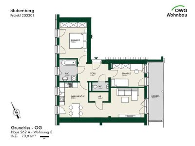 PROVISIONSFREI - ERSTBEZUG - Moderne 3-Zimmerwohnung in ruhiger Lage mit Balkon - geförderte Miete - 3 Zimmer