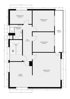 Frisch sanierte 4-Zimmer-Wohnung im Zweifamilienhaus in Bibertal (106 m², OG)