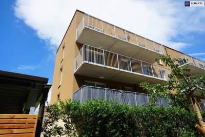SENSATIONELL! Erleben Sie Wohnkomfort pur! Lichtdurchflutete 2-Zimmer-Neubauwohnung mit Südwestausrichtung, riesiger Balkon, exklusiver Tischlerküche und Tiefgaragenplatz!