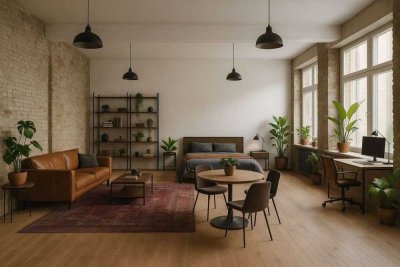Stilvolles Loft zum Arbeiten und Wohnen in ruhiger Kreuzberger Innenhoflage