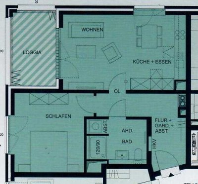 Zentrumsnahe 2-Zimmer Wohnung mit Balkon im 2. OG mit Blick auf die Lübecker Altstadt