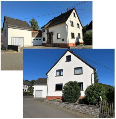 Einfamilienhaus mit Balkon, 2 Garagen, einem kleinen Garten - viel Platz für die ganze Familie
