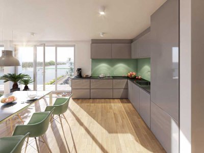 Sehnsuchtsort am Wasser: 4-Zimmer-Wohnung mit unverbaubarem Rheinblick