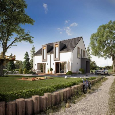 IKONisch gut: 154 m² Familienglück mit gerader Treppe & Rundum-Schutz
