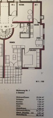2-Zi.-Wohnung in Hussenhofen an Einzelperson, keine Haustiere, NR ab 01.09.25, nicht barrierefrei!