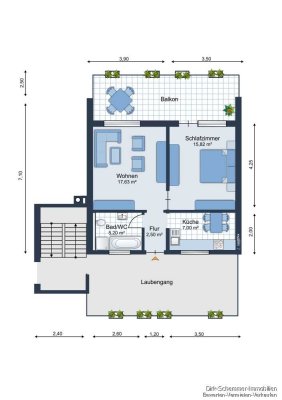 Vermietete 2 Zimmer Wohnung mit Terrasse inkl. TG-Stellplatz