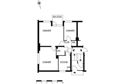 Sanierte 3-Zimmer-Wohnung mit Balkon in energetisch modernisiertem Mehrparteienhaus