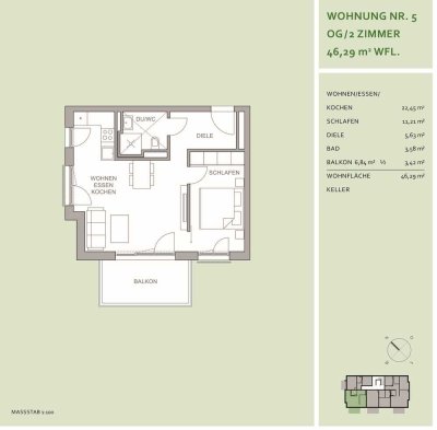 Ihre Traumwohnung! Natürlich in Unterschleißheim! Tolle 2 Zimmer Whg. mit großem Süd-West Balkon!