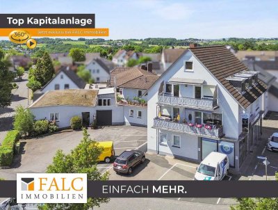 Anlageobjekt im Zentrum Neunkirchen mit 4 Wohneinheiten, Gewerbe, Lager, 6 Garagen & 13 Stellplätzen