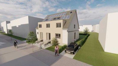 Moderne Doppelhaushälfte im KfW-55-EE Neubau-Standard