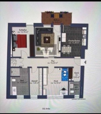 4-Zi Neubauwohnung mit moderner EBK, Gäste-WC, AR, Balkon in Mannheim-Seckenheim