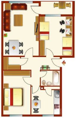Modernisierte 3-Zimmer-Wohnung - mit Balkon und neuer EBK