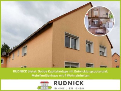 RUDNICK bietet: Solide Kapitalanlage mit Entwicklungspotenzial: Mehrfamilienhaus mit 4 Wohneinheiten