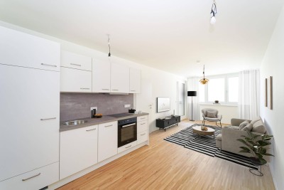 2-Zimmer-Dachgeschoßwohnung mit Terrasse -Erstbezug - zu mieten in 1020 Wien