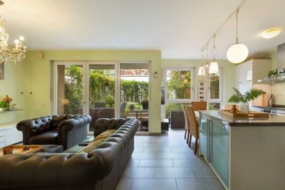 Moderne Traumwohnung mit zwei Gärten und sonniger Terrasse – Wohnen in Bestlage von Pempelfort