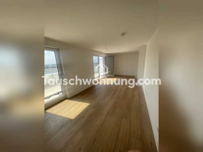 Tauschwohnung: 60qm Neubau + ca. 25qm Dachterrasse