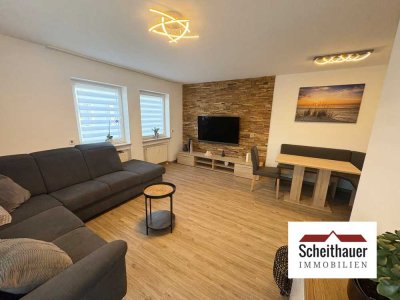 Modernisierte Wohnung mit Balkon und Garage